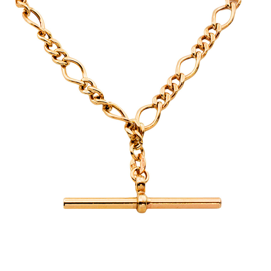 9ct gold 8g 18 inch T.Bar Pendant with chain